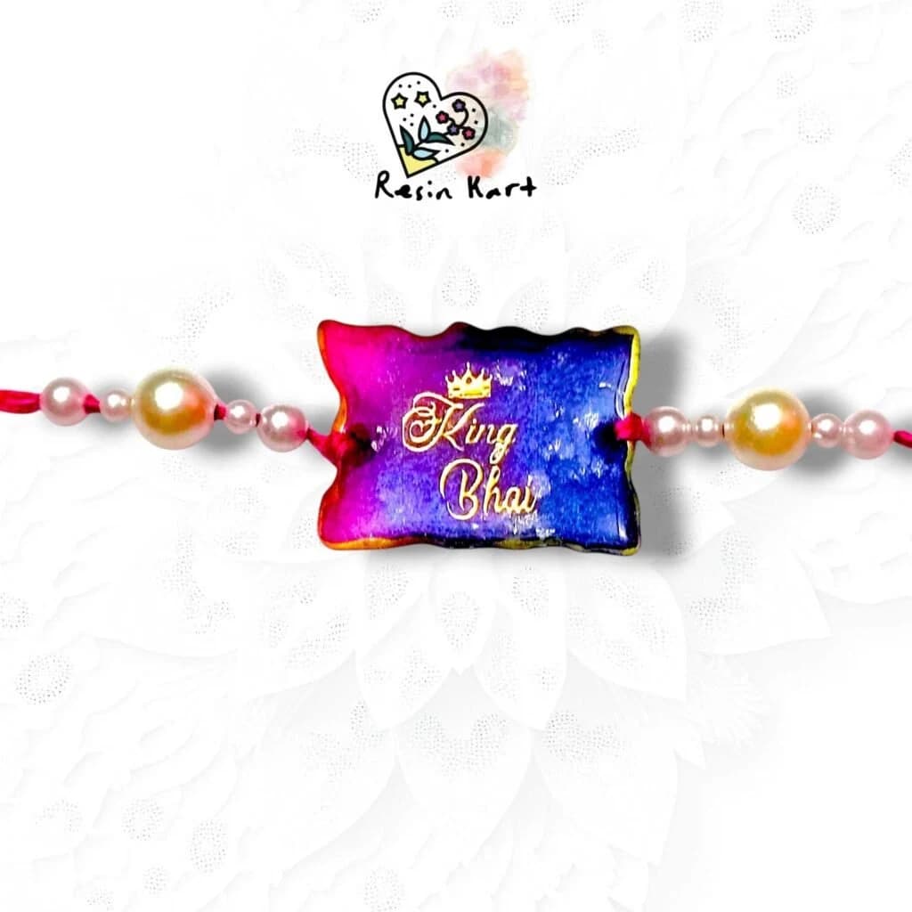 Resin Rakhi Rakshabandhan (Blue & Magenta)