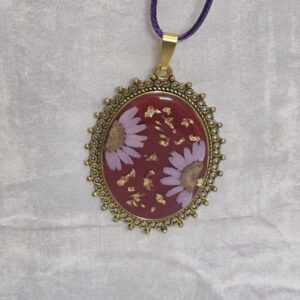 FLOWER PENDENT (MAROON)