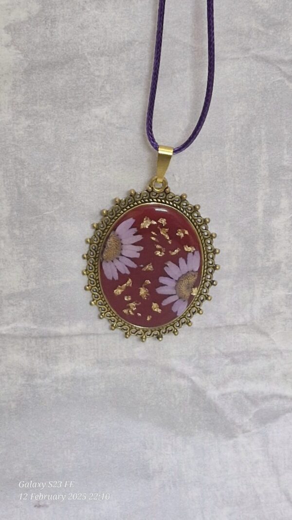 FLOWER PENDENT (MAROON)